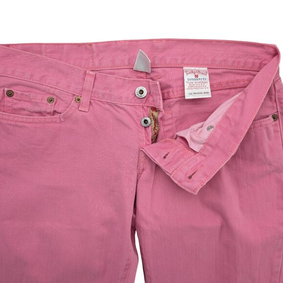 Lucky Brand Lil Maggie Flare Jeans Womens Pink Cotton Button Fly Low Rise Size 4 - Picture 5 of 11